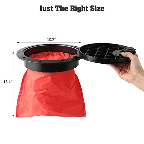 Anndason 8'' Black Deck Plate Kit Deck Hatch with Storage Bag for Fishing Kayak Boating - Image 5