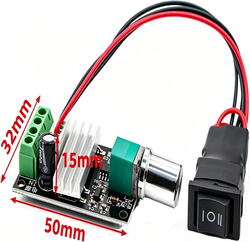 Gebildet 1 قطعة وحدة تحكم سرعة محرك DC 6V-28V 3A 80W (PWM) مشغل محرك DC قابل للتعديل وقابل للعكس للتبديل العكسي - Image 5