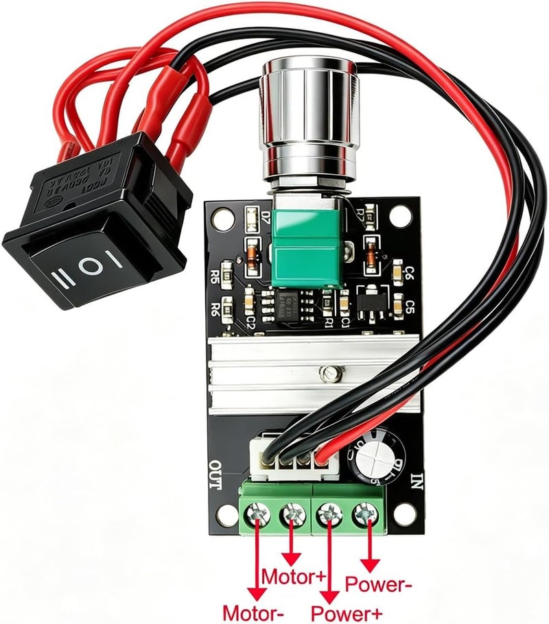 Gebildet 1 قطعة وحدة تحكم سرعة محرك DC 6V-28V 3A 80W (PWM) مشغل محرك DC قابل للتعديل وقابل للعكس للتبديل العكسي - Image 4