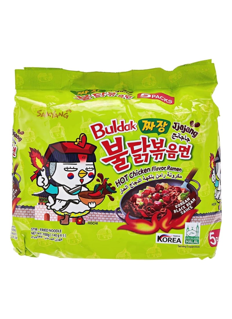 Samyang Jjajang Hot Chicken Ramen 700gm Pack Of 5 - Image 1