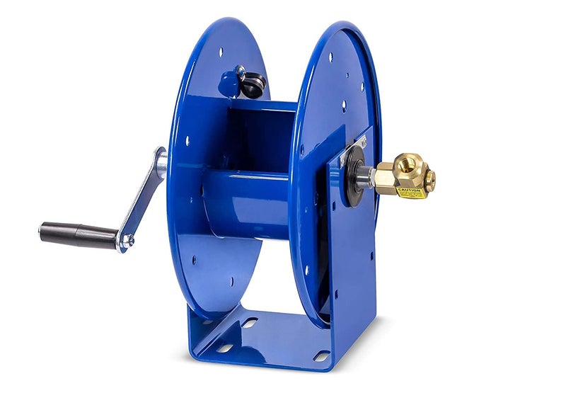 Coxreels 112-3-50 Compact Hand Crank Steel Hose Reel - 4,000 PSI - Holds 3/8" x 50' Length Hose - Perfect for Air Compressor, Garden, Pressure Washer, Electric Hoses (Hose Not Included) Made in USA - Image 2