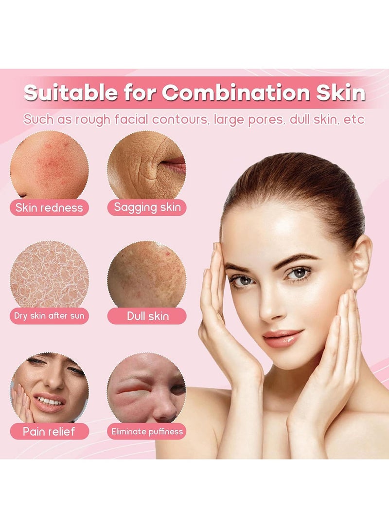Aurafly Ice Roller for Face and Gua Sha Facial Tool Kit, Ice Cube Facial Massager with Face Gua Sha for Skin Care Eye Bags Wrinkles and Lifting Face Beauty Massager for Women Mother's Day Gift (Pink)  - Image 4