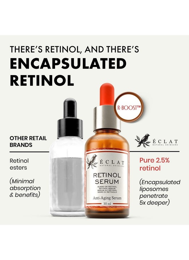 Eclat Skincare Retinol Serum For Face 2.5% Resurfacing Retinol Serum Acne Scar Treatment Serum Retinol Face Serum Ordinary Serum Retin A Anti Wrinkle Serum Retnol Facial Acne Retinol Serum  - Image 5