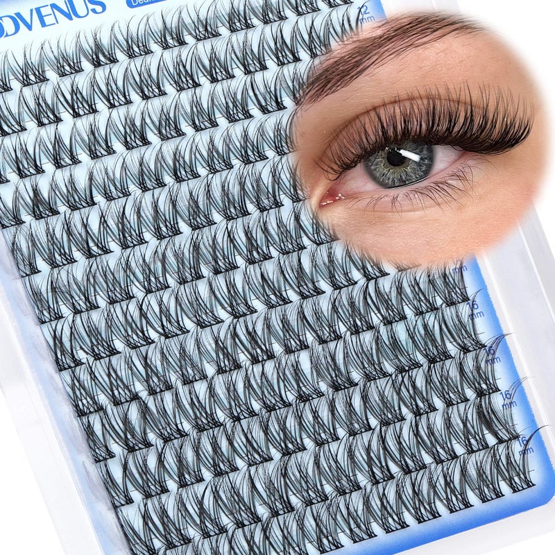Goddvenus Wispy Lash Clusters 10-16mm Lashes Clusters Eyelash Extensions Natural Individual Lashes 144pcs D Curl Lash Extension DIY Soft Comfortable Eyelash Clusters with Cotton Band - Image 1