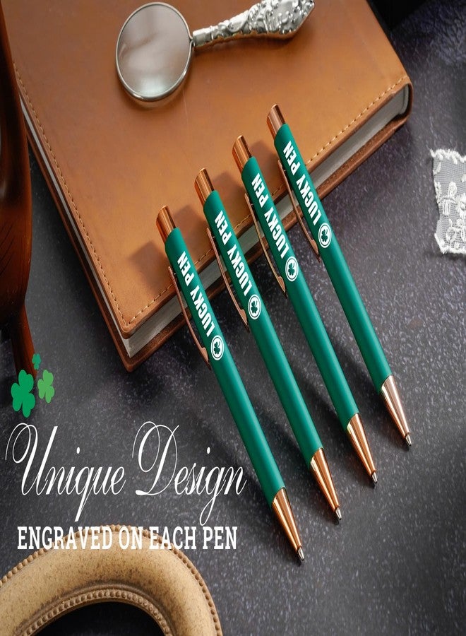 InnoBeta Irish Gifts for Women, Men, Teens, Ballpoint Pen Set of 4, Lucky Shamrock Irish Theme Stuff for Friends, Coworkers - Lucky Pen - Image 2