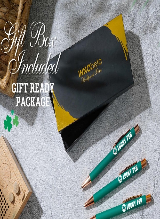 InnoBeta Irish Gifts for Women, Men, Teens, Ballpoint Pen Set of 4, Lucky Shamrock Irish Theme Stuff for Friends, Coworkers - Lucky Pen - Image 4