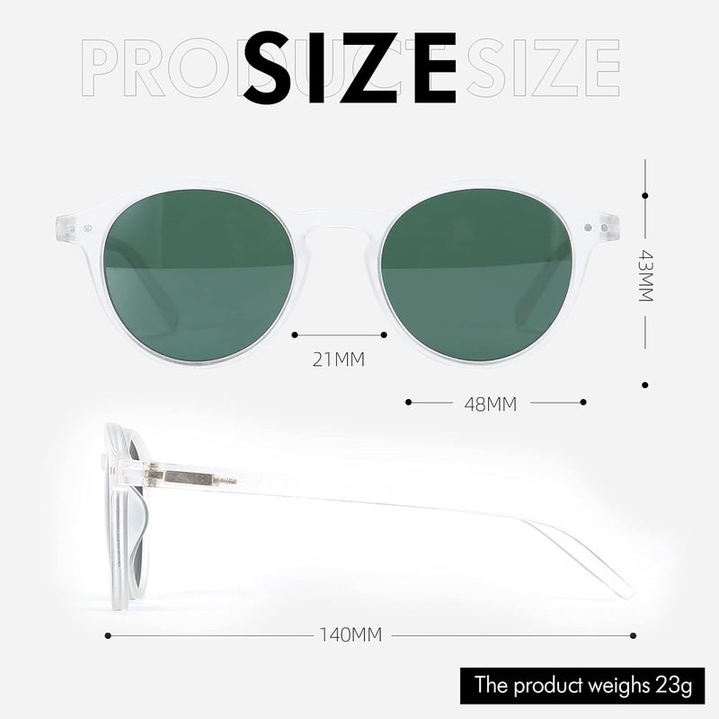 ZENOTTIC Polarized Round Sunglasses, Stylish Small Sunglasses for Men and Women Retro Classic, Multi-Style Selection - Image 4
