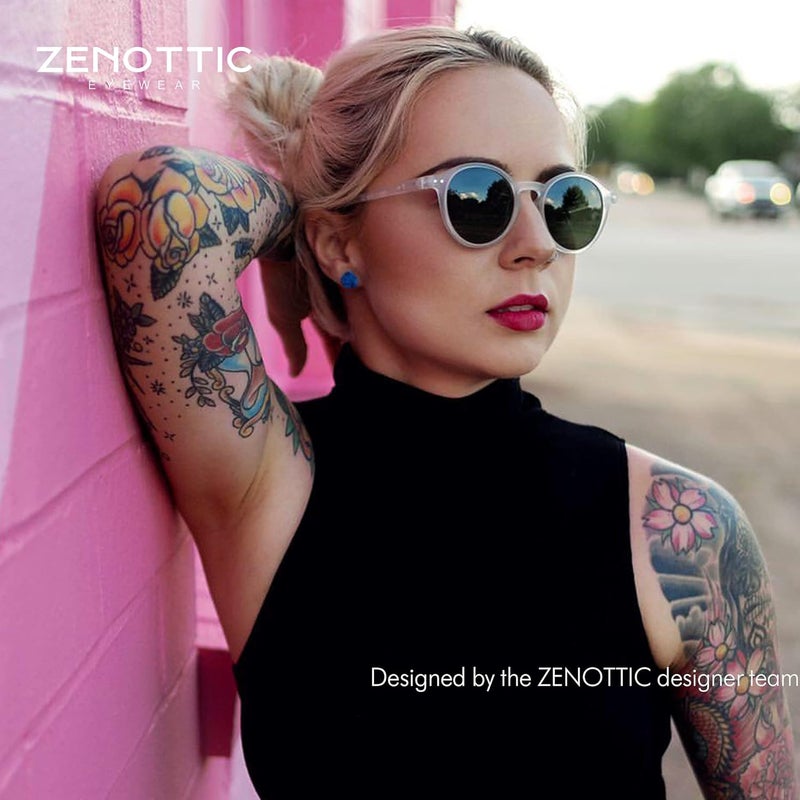 ZENOTTIC Polarized Round Sunglasses, Stylish Small Sunglasses for Men and Women Retro Classic, Multi-Style Selection - Image 2