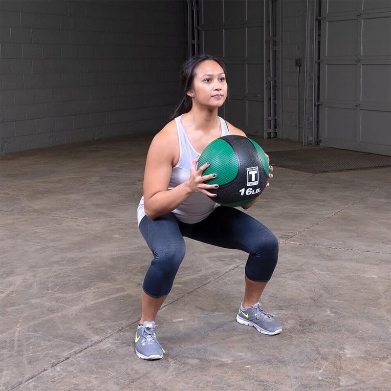 Body Solid Rubber Medicine Ball - Superior Grip, Textured Surface, Adjustable Air Pressure Fitness Balls - Ideal for Cardio and Core Exercise in Home & Gym Workouts - Image 5