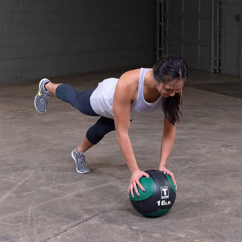 Body Solid Rubber Medicine Ball - Superior Grip, Textured Surface, Adjustable Air Pressure Fitness Balls - Ideal for Cardio and Core Exercise in Home & Gym Workouts - Image 4