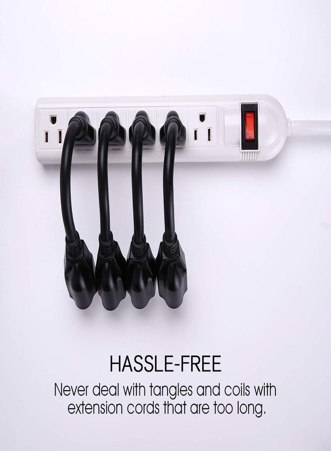 Miady [UL Listed] Power Extension Cord 4 Pack Short Cord - Image 3