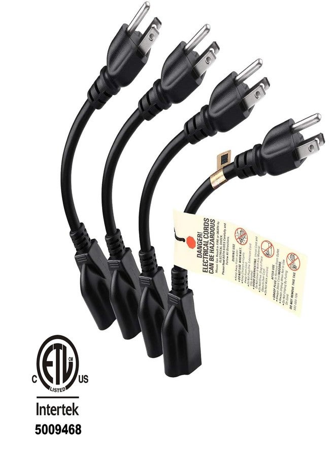 Miady [UL Listed] Power Extension Cord 4 Pack Short Cord - Image 2
