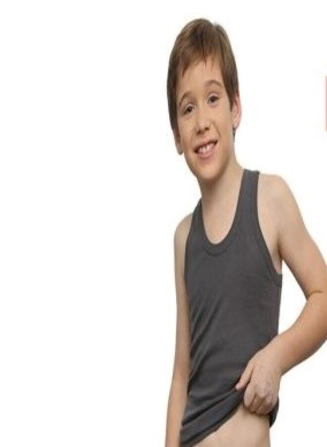 Lux Premium 100% cotton BOY`s VEST Colour pack of 3pcs - Image 3