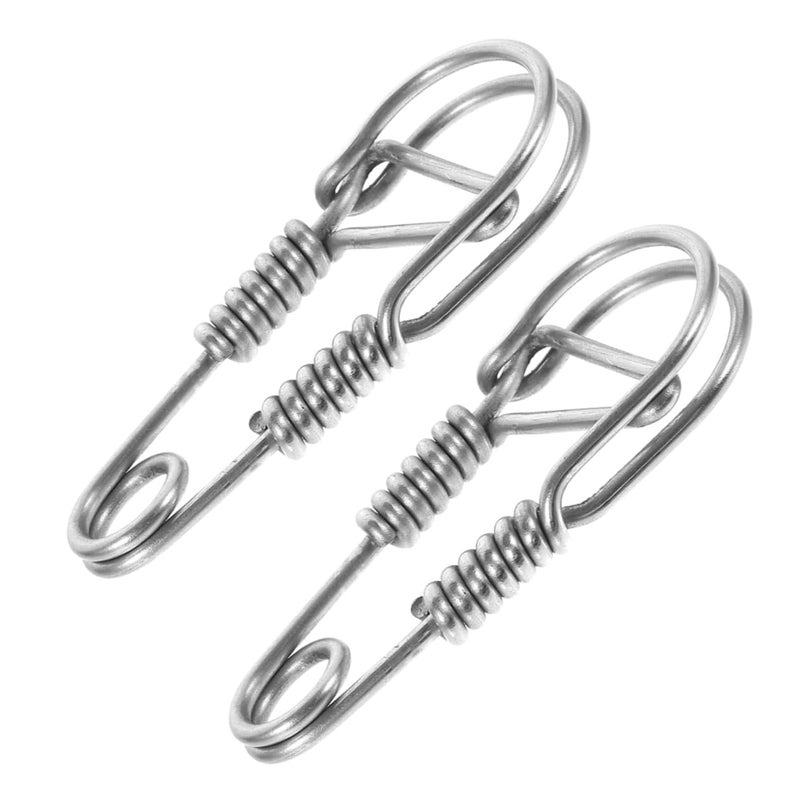 Heavy Duty Stainless Steel Carabiner Keychain Clip for Car Keys Outdoor Use 2 Pack - Image 2