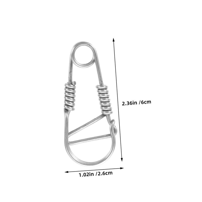 Heavy Duty Stainless Steel Carabiner Keychain Clip for Car Keys Outdoor Use 2 Pack - Image 3