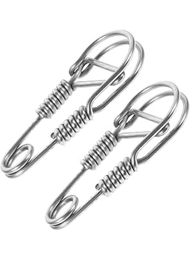 Heavy Duty Stainless Steel Carabiner Keychain Clip for Car Keys Outdoor Use 2 Pack - Image 1