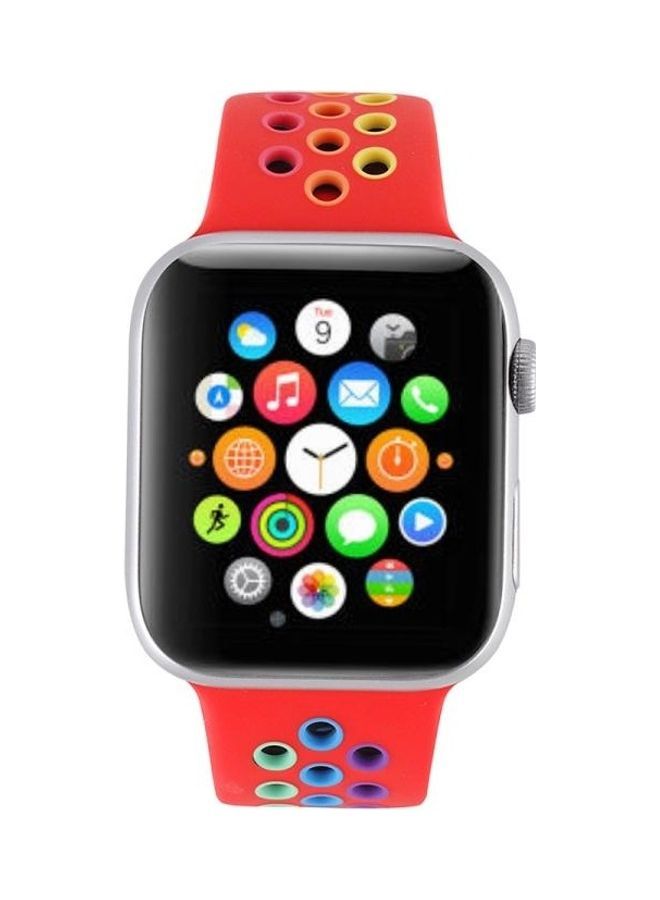 نيبمينينت سوار بديل لساعة أبل سيريز 7/6/5/4/3/2/1/SE مقاس 42/44/45 مم أحمر - Image 3