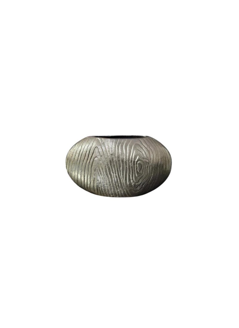 Zahrat Al Raiyan indian oval metal vase golden color 