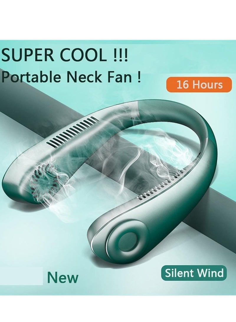 ELTRAZONE Portable Neck Fan Hands Free Bladeless Wearable Personal Fan, Leafless, Rechargeable, Headphone Design with 3 Speeds - Image 1
