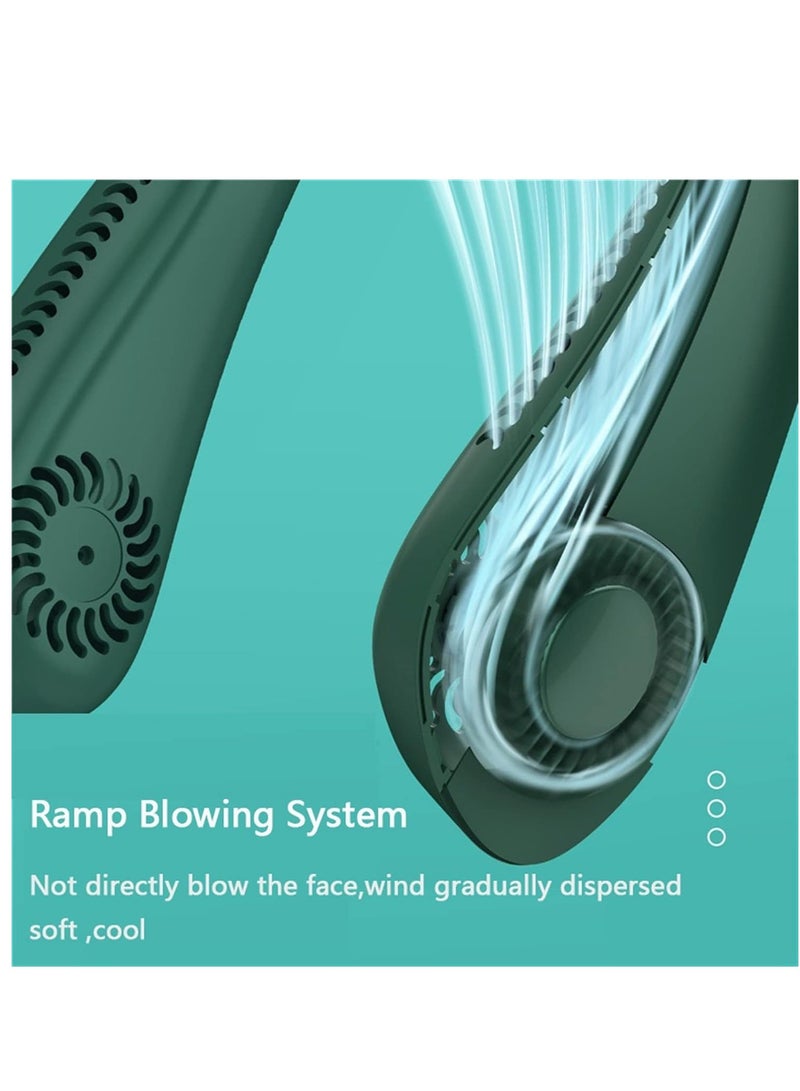 ELTRAZONE Portable Neck Fan Hands Free Bladeless Wearable Personal Fan, Leafless, Rechargeable, Headphone Design with 3 Speeds - Image 2