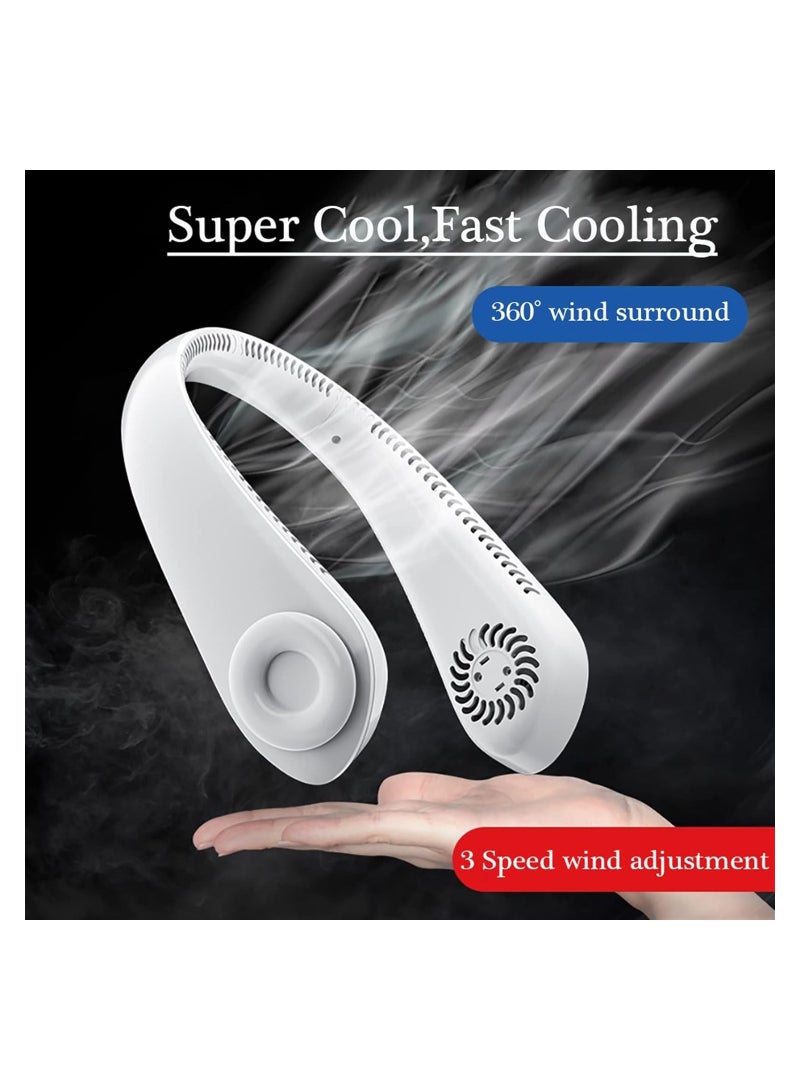 ELTRAZONE Portable Neck Fan Hands Free Bladeless Wearable Personal Fan, Leafless, Rechargeable, Headphone Design with 3 Speeds - Image 5