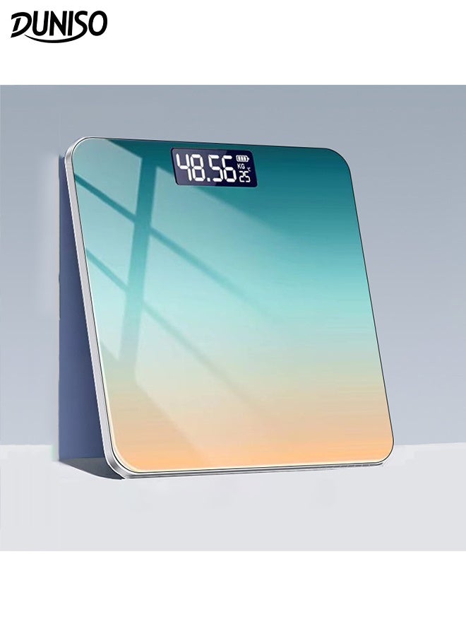 DUNISO Multi-Functional Body Scale Digital Bathroom Scales with High Precision Sensors Rechargeable Ergonomically Designed Large Scale Weight Scale with LED Display - Image 1