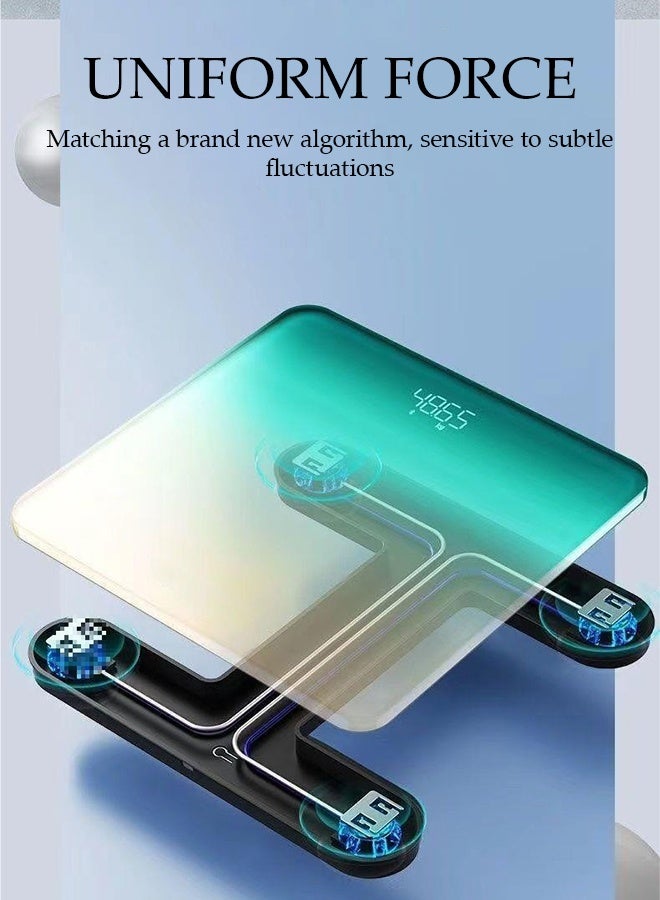 DUNISO Multi-Functional Body Scale Digital Bathroom Scales with High Precision Sensors Rechargeable Ergonomically Designed Large Scale Weight Scale with LED Display - Image 3