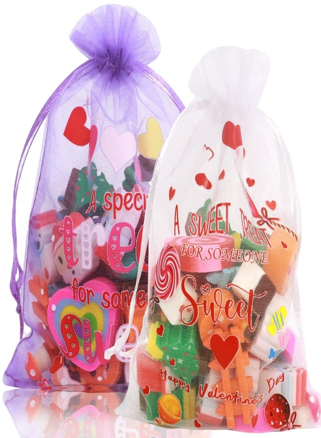 WorldBazaar Valentine's Day Organza Bags 30PCS with Drawstring 4 x 6 inch Valentine Gift Goodie Candy Treat Bags Love Wedding Holiday Classroom Office School Supplies - Image 5
