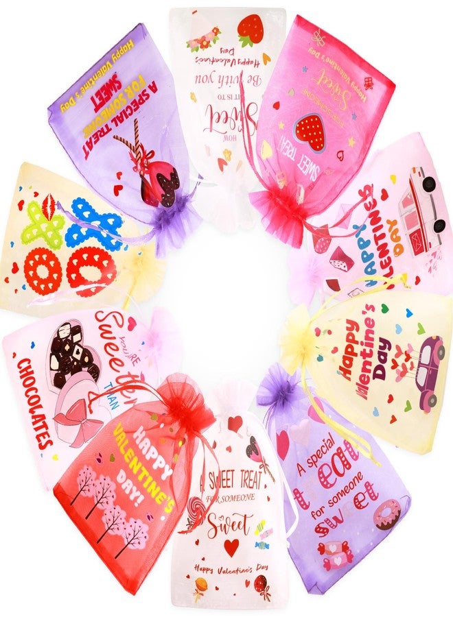 WorldBazaar Valentine's Day Organza Bags 30PCS with Drawstring 4 x 6 inch Valentine Gift Goodie Candy Treat Bags Love Wedding Holiday Classroom Office School Supplies - Image 2