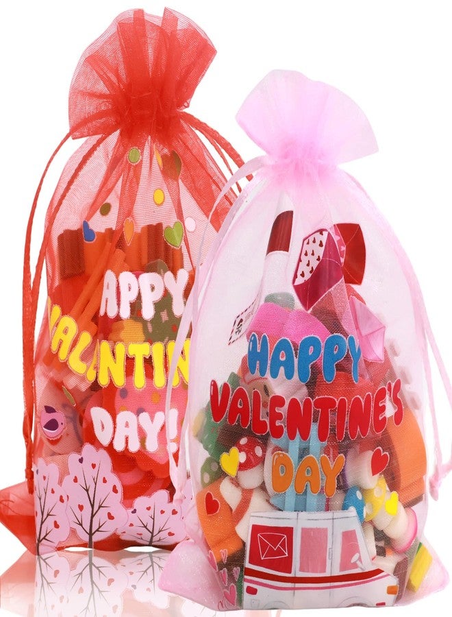 WorldBazaar Valentine's Day Organza Bags 30PCS with Drawstring 4 x 6 inch Valentine Gift Goodie Candy Treat Bags Love Wedding Holiday Classroom Office School Supplies - Image 3