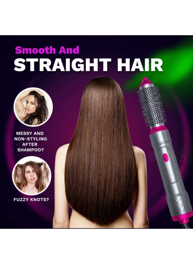 5-in-1 Multi-Functional Hot Air Styler Brush - Negative Ion Hair Dryer, Volumizer, Curler & Straightening Kit - Image 5