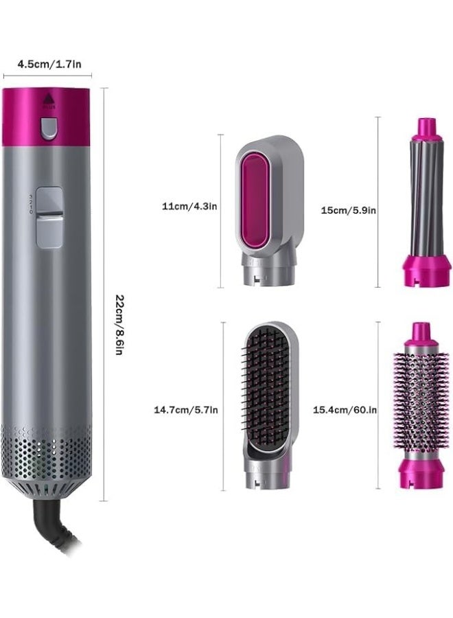 5-in-1 Multi-Functional Hot Air Styler Brush - Negative Ion Hair Dryer, Volumizer, Curler & Straightening Kit - Image 2