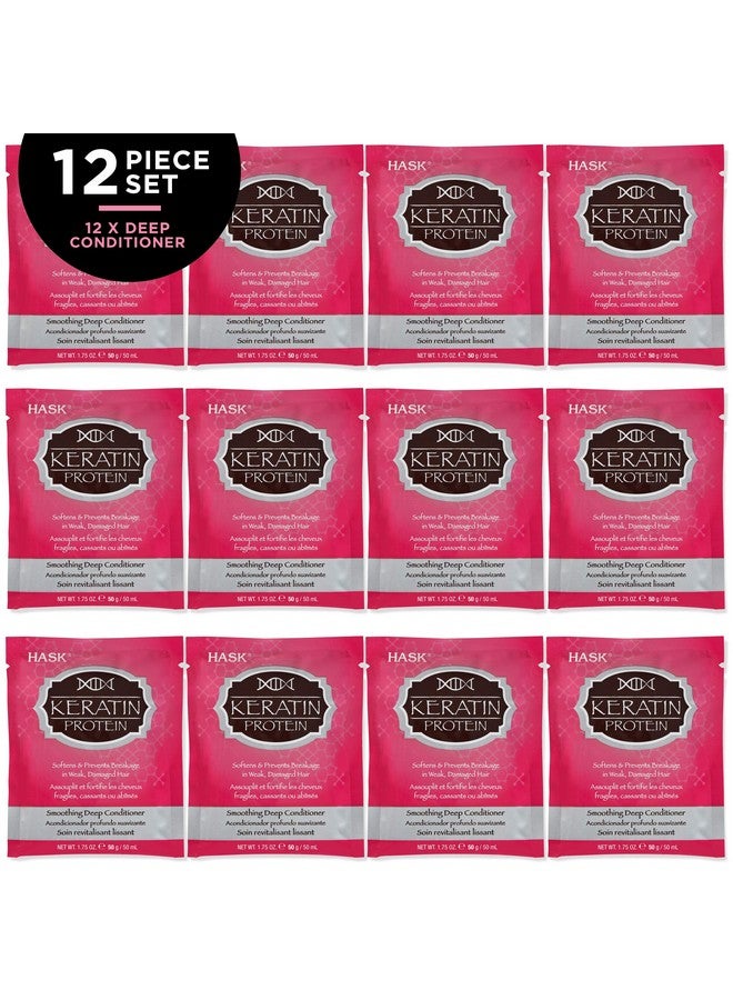 هاسك علاجات ترطيب وتنعيم الشعر بالكيراتين لجميع أنواع الشعر، آمنة على اللون، خالية من الجلوتين والكبريتات والبارابين - عبوة من 12 قطعة - Image 2