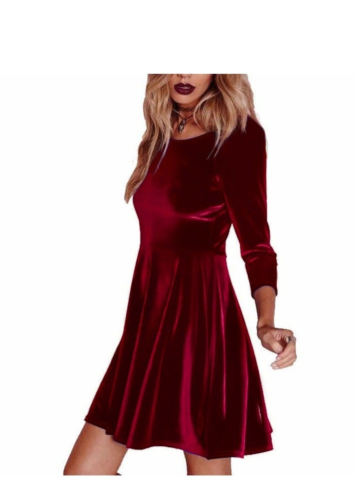 Women's velvet dress