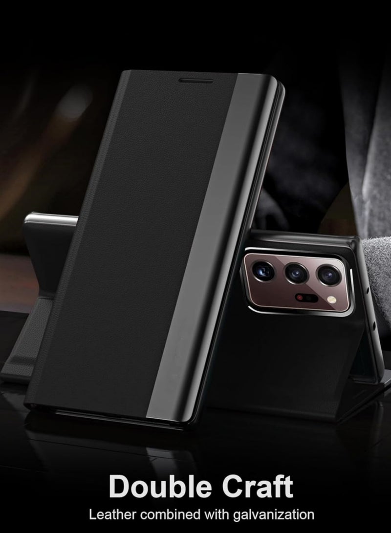 Aookay Case Compatible with Galaxy S24 Ultra Cover, Samsung S24 Ultra Ultra Slim Flip Case, Anti-Scratch, Nano Adsorption, Stand Function, Cover Case for Samsung S24 Ultra 5G (S24 Ultra, Black) - Image 4