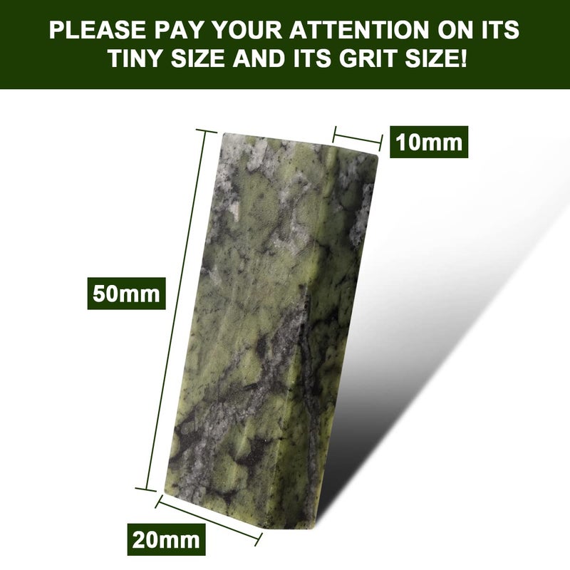 CBRIGHT Mini Knife Sharpening Stone 1PC 10000# Whetstone Final Fine Polished Natural green Sharpener Oilstone (2 x 0.8 x 0.4 Inch) - Image 3