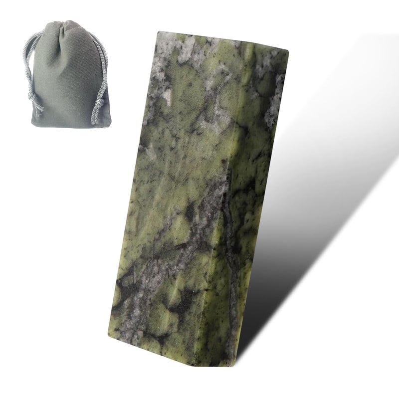 CBRIGHT Mini Knife Sharpening Stone 1PC 10000# Whetstone Final Fine Polished Natural green Sharpener Oilstone (2 x 0.8 x 0.4 Inch) - Image 1