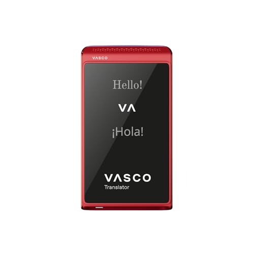 Vasco Electronics Vasco Translator Q1 | AI Voice Cloning Language Translator Device | 113 Languages | Free Lifetime Internet in Nearly 200 Countries | Scarlet Pulse - Image 1