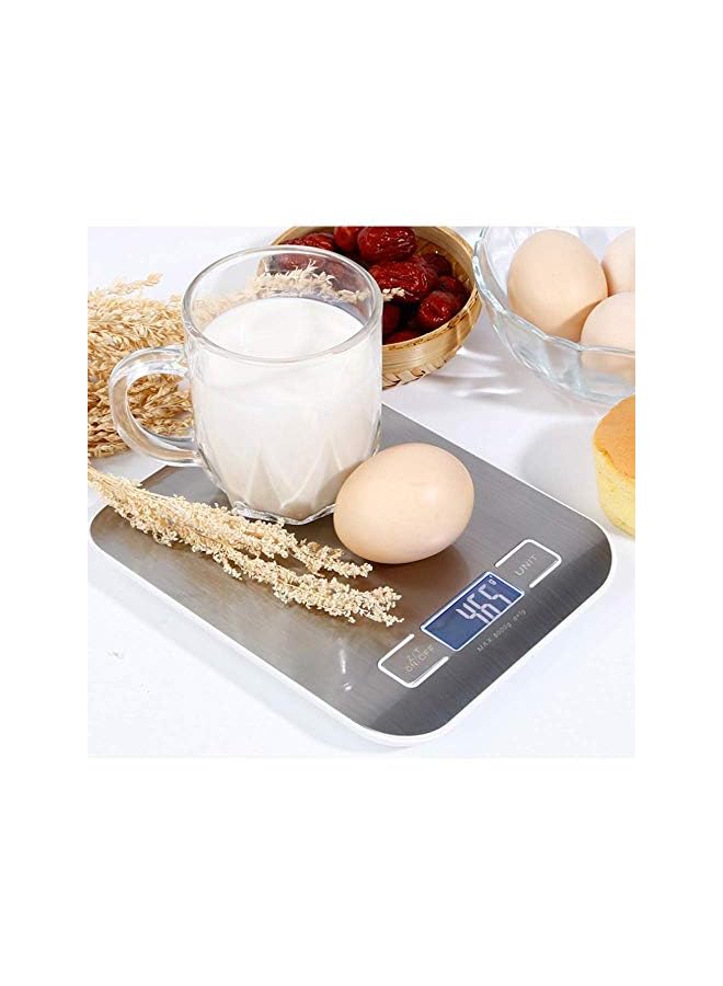 PROMASS Digital Kitchen Scale Silver Stainless Steel Food GRAM Ounce Switch 11 Lb Max Small Accurate Measurement Display - Image 4