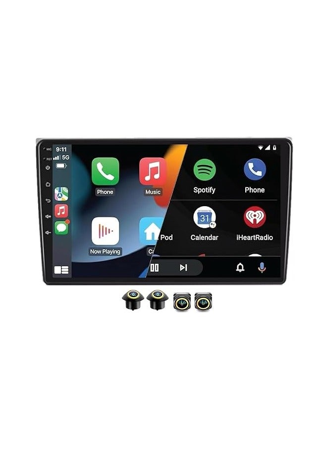SHEZA STAR Android Car Stereo for Mazda CX-9 2006-2016 4GB RAM 64GB ROM Support Carplay, M-Link Wi-Fi BT, Radio GPS, 10 Inch IPS.QLED, interface, Screen with 360D Camera Included - Image 1