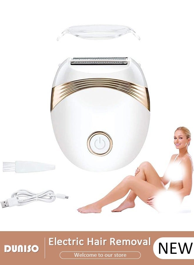 DUNISO Electric Hair Removal for Women, Portable Painless Electric Shaver Device for Face, Rechargeable Facial Hair Removal, Mini Face Shaver for Upper Lip, Chin, Eyebrow, Neck, Leg - Image 1