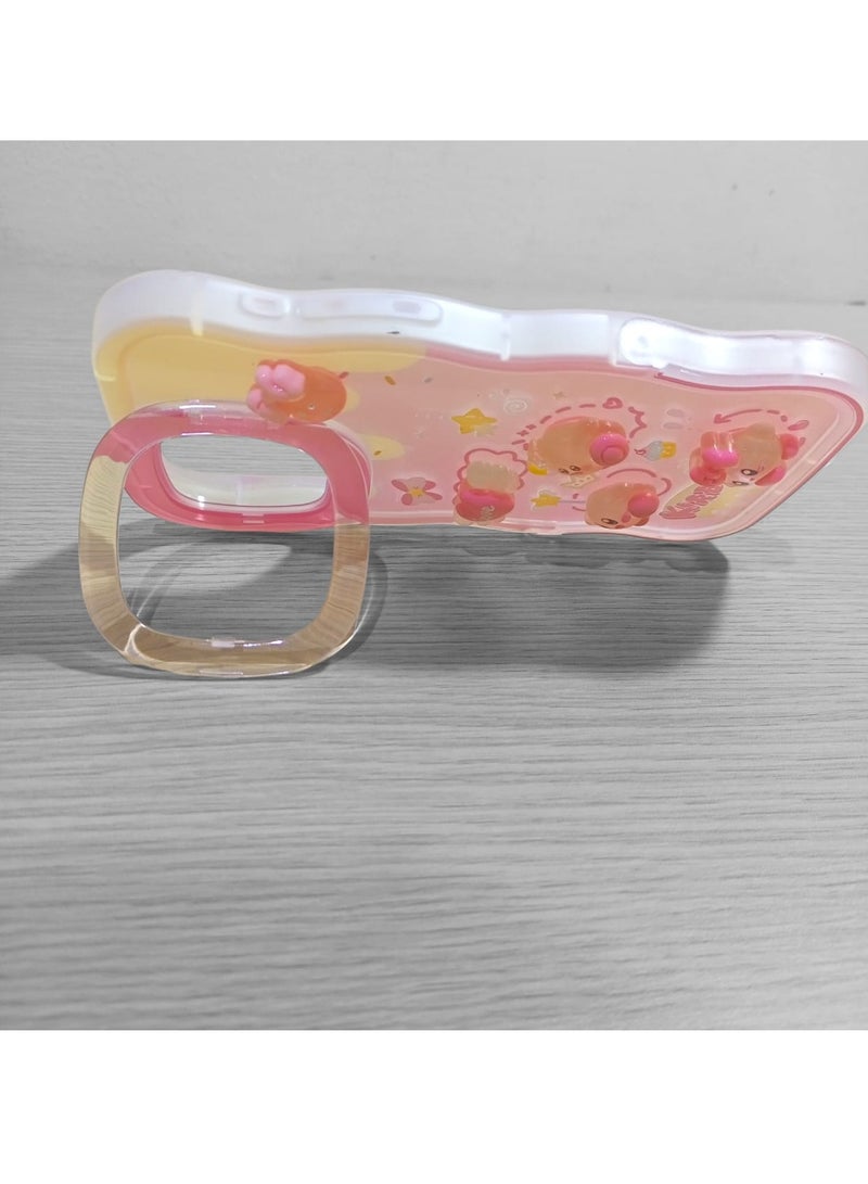 Mobile Phone Case Apple 15 pro Protective Case Girls Anti-fall Watching Drama Stand Stand High-grade Cute Style  - Image 2
