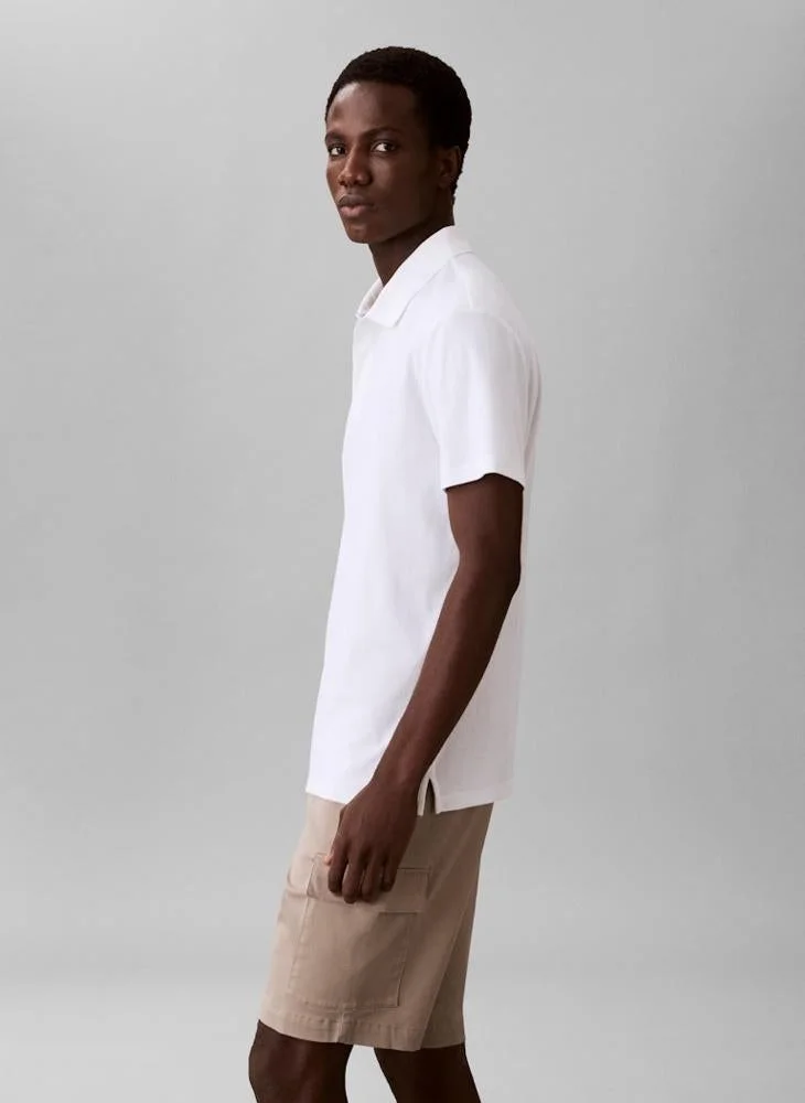 CALVIN KLEIN  Interlock Knit Bird's Eye Polo for Men | Best Price UAE