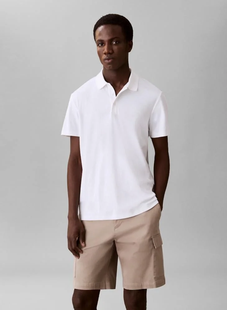 CALVIN KLEIN Interlock Knit Bird's Eye Polo