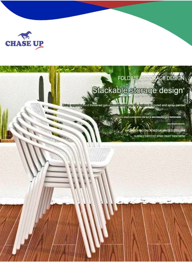 Chase Up Garden Dining Set 3 Piece Outdoor Furniture Patio Dining Table and Chair Balcony Dinner Table Dinner Chair Poly Rattan Anthracite (White)  - Image 3