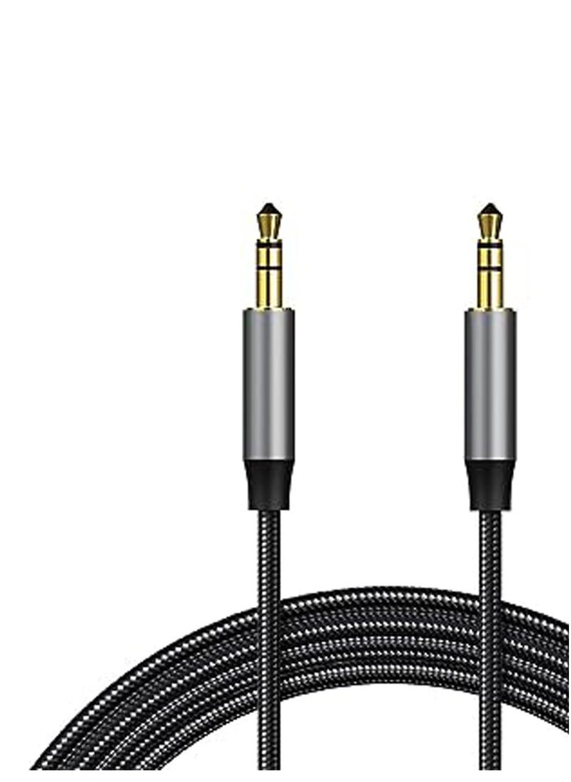 ماركة غير محددة كابل صوت 3.5 مم ، كابل جاك 3.5 مم ، سماعات رأس متوافقة مع النايلون ، iPod iPad ، Echo Dot ، كمبيوتر محمول ، صوت المنزل / السيارة ، MP3 ، رمادي 3 متر  - Image 1