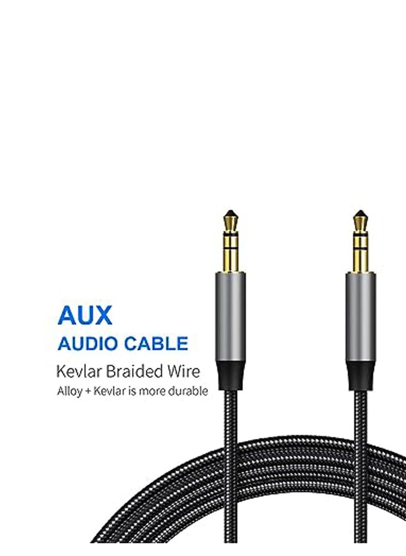 ماركة غير محددة كابل صوت 3.5 مم ، كابل جاك 3.5 مم ، سماعات رأس متوافقة مع النايلون ، iPod iPad ، Echo Dot ، كمبيوتر محمول ، صوت المنزل / السيارة ، MP3 ، رمادي 3 متر  - Image 2