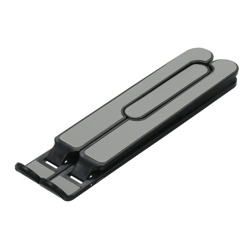 Laptop Stand: Lightweight Strengthened Aluminum Alloy, Adjustable Viewing Angle - Heat Dissipating Foldable Compact Size for Business Travel, Neck Strain Relief - Image 3