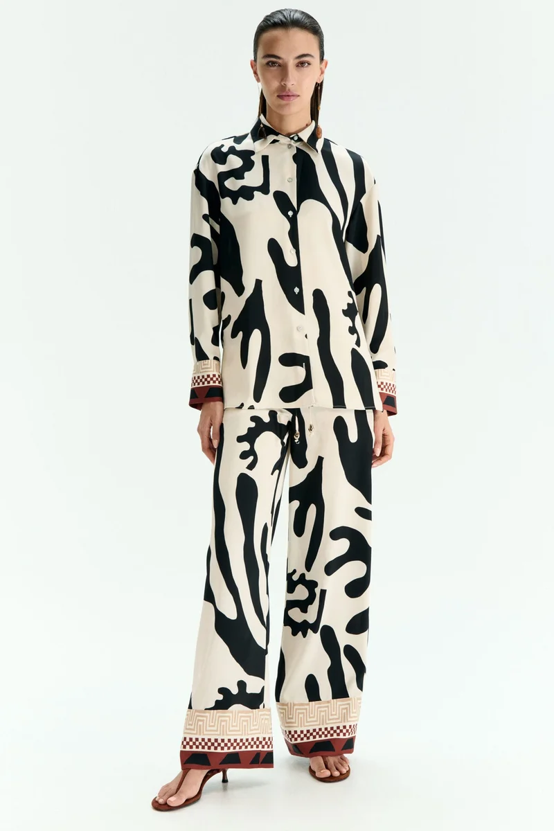 اتش اند ام بنطلون واسع برباط