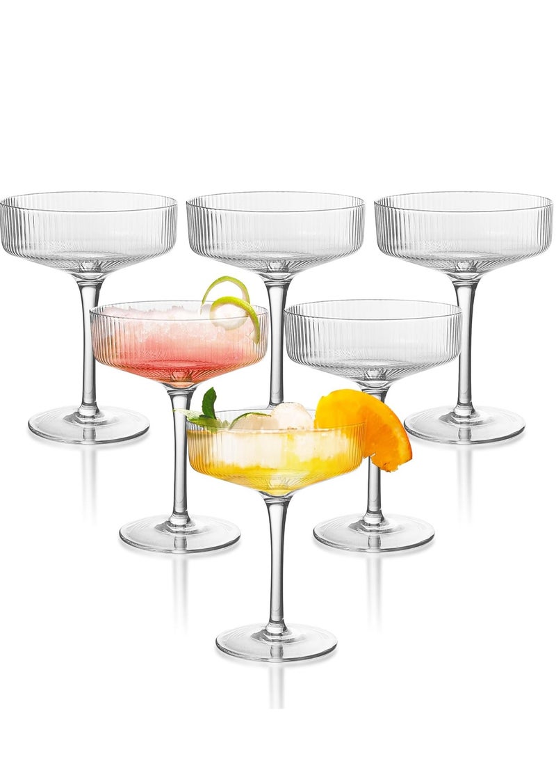 Elegant Handmade Cocktail Glasses Inflated Cocktail Glasses Suitable for Cocktails 6 Pieces  - Image 1